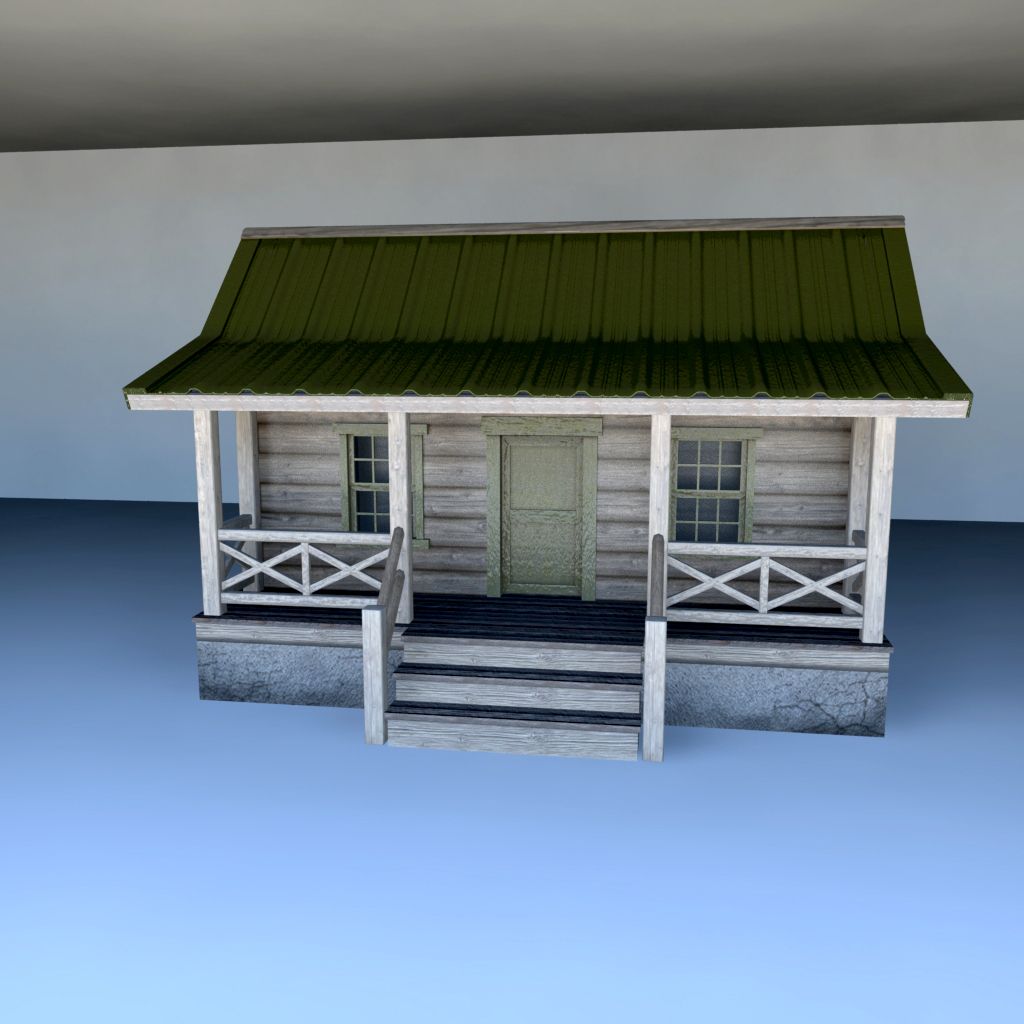 Cabina di legno 3d model