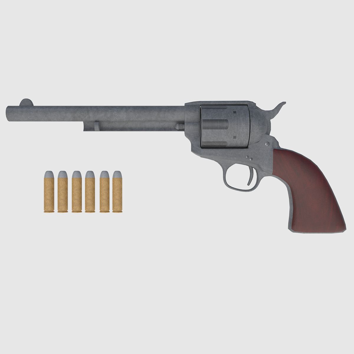 Revólver Colt 45 - Juego listo modelo 3d