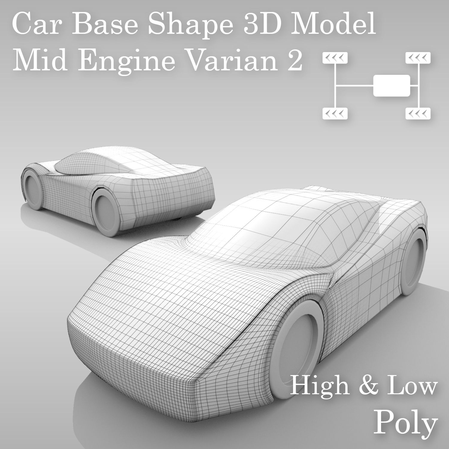 Variante di layout MR Base Car 2 3d model