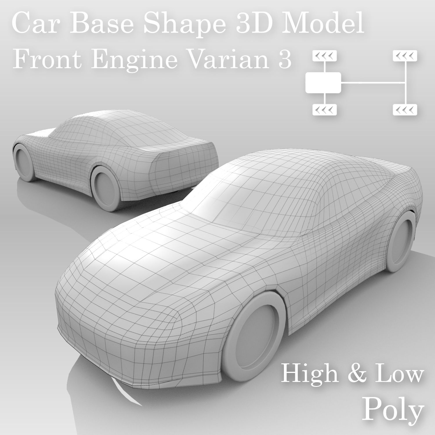 Variante di layout FR Base Car 3 3d model