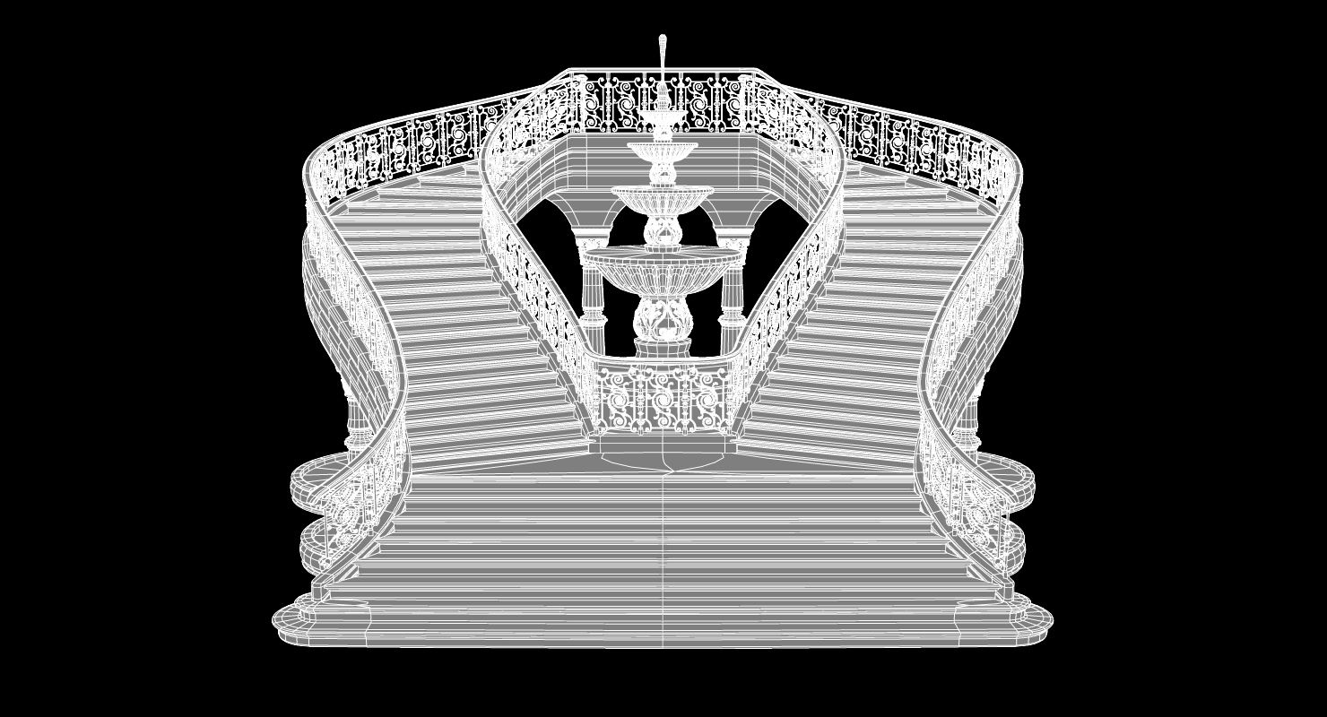 Merdiven X3 royalty-free 3d model - Preview no. 13