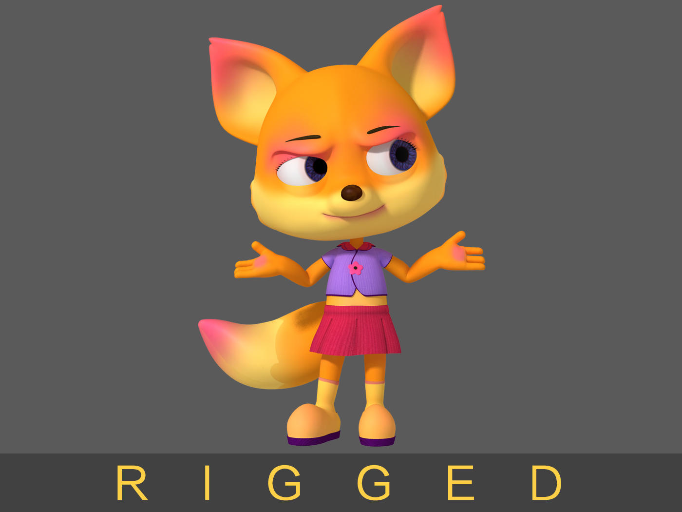 Renard Cartoon 3d model