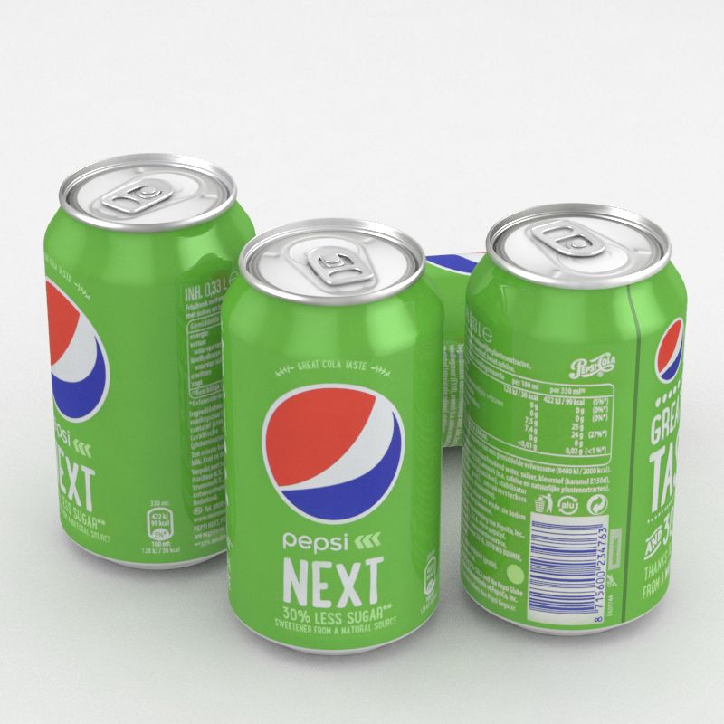 Beverage Can Pepsi Next 330ml 3d model