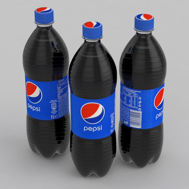 Beverage Bottle Pepsi 1L 3d model