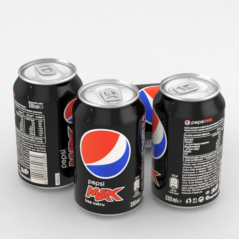 Beverage Can Pepsi Max 330ml 3d model