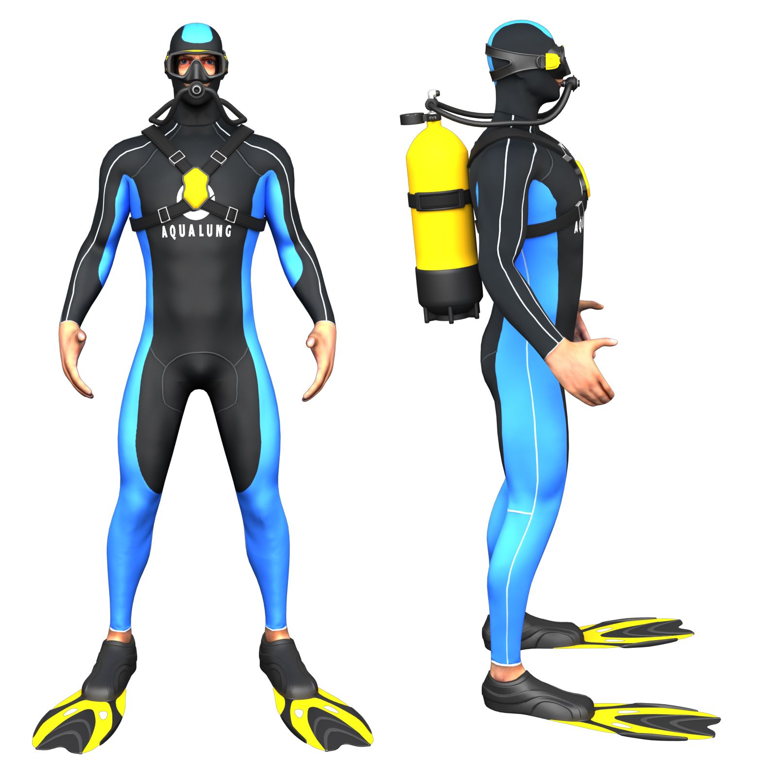 Diver 3d model