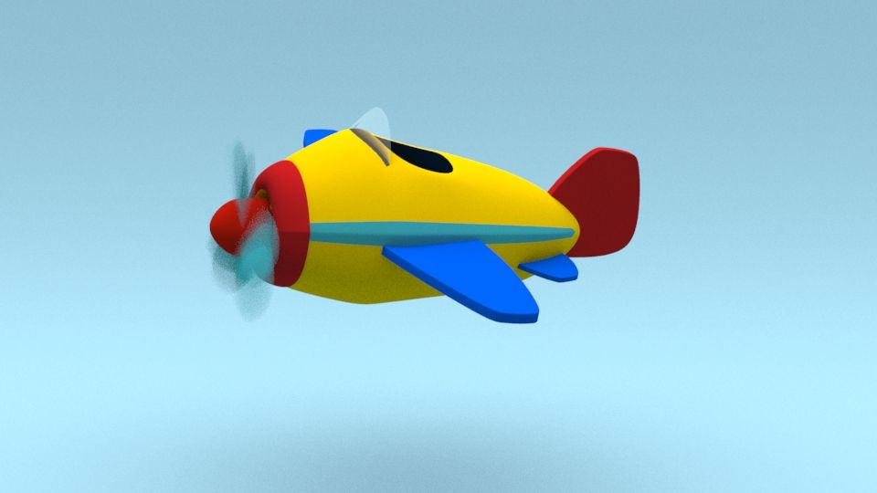 玩具卡通飞机 3d model