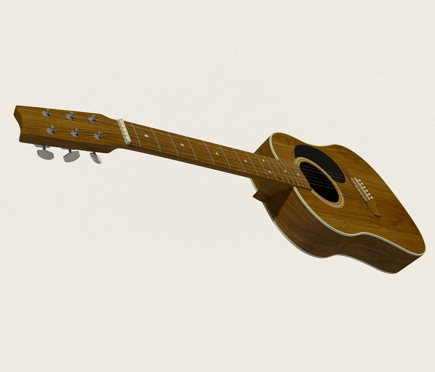 guitarra clasica modelo 3d