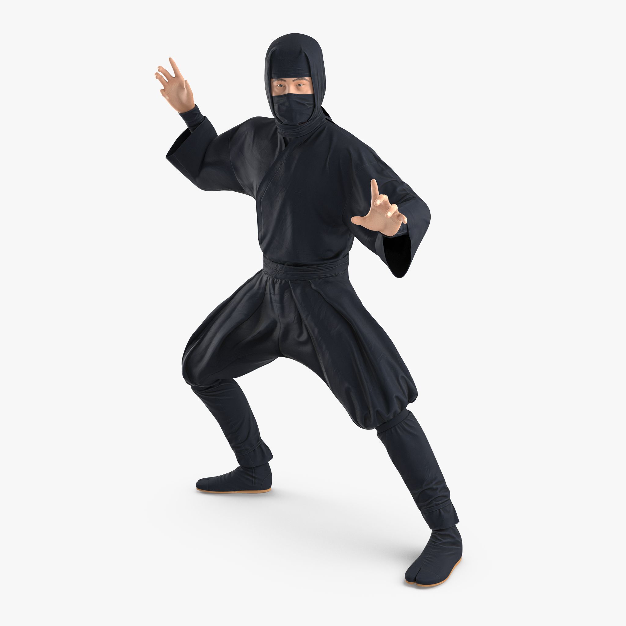 Japan Ninja Fighting Pose 3D模型 3d model