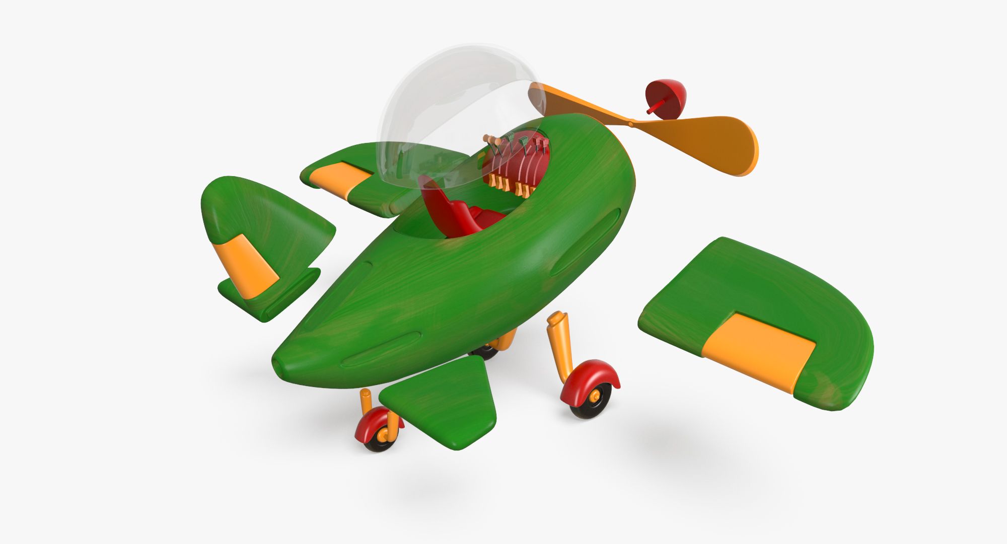 Flygplan royalty-free 3d model - Preview no. 8