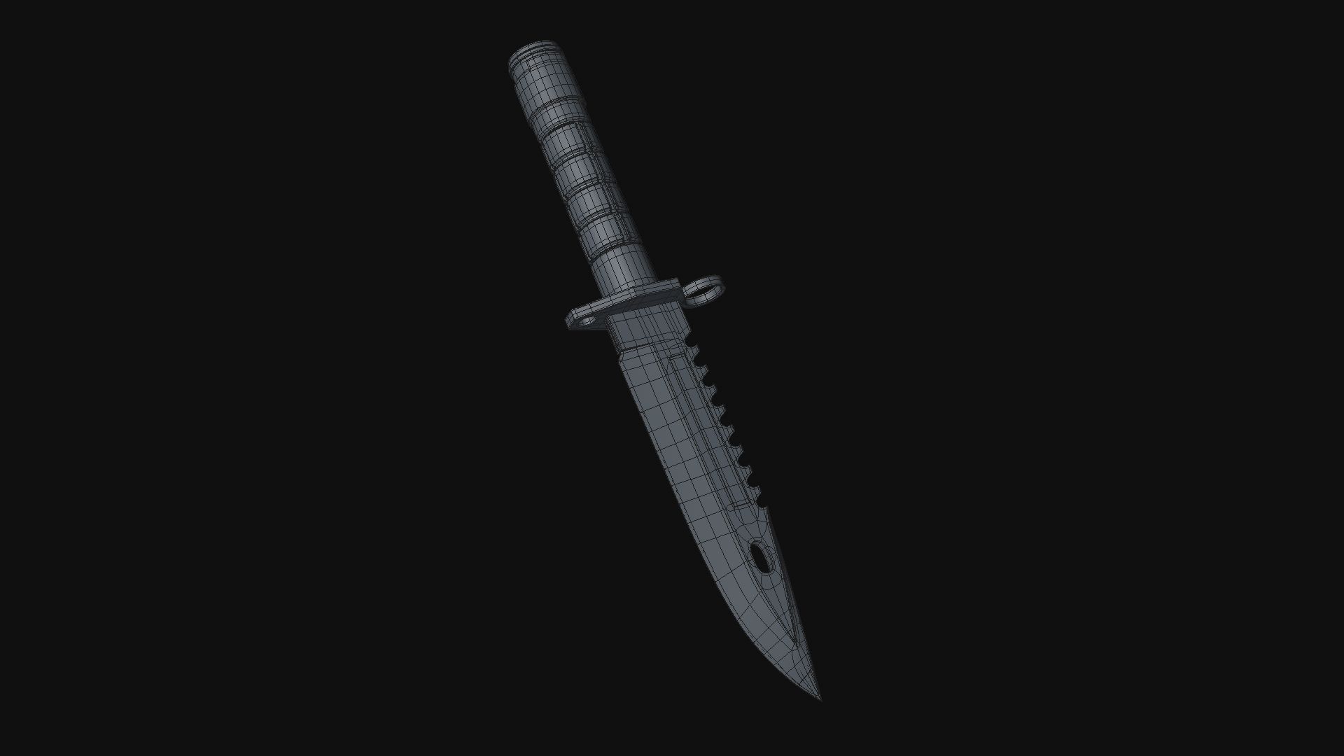 M9 Bayonet Knife royalty-free 3d model - Preview no. 4