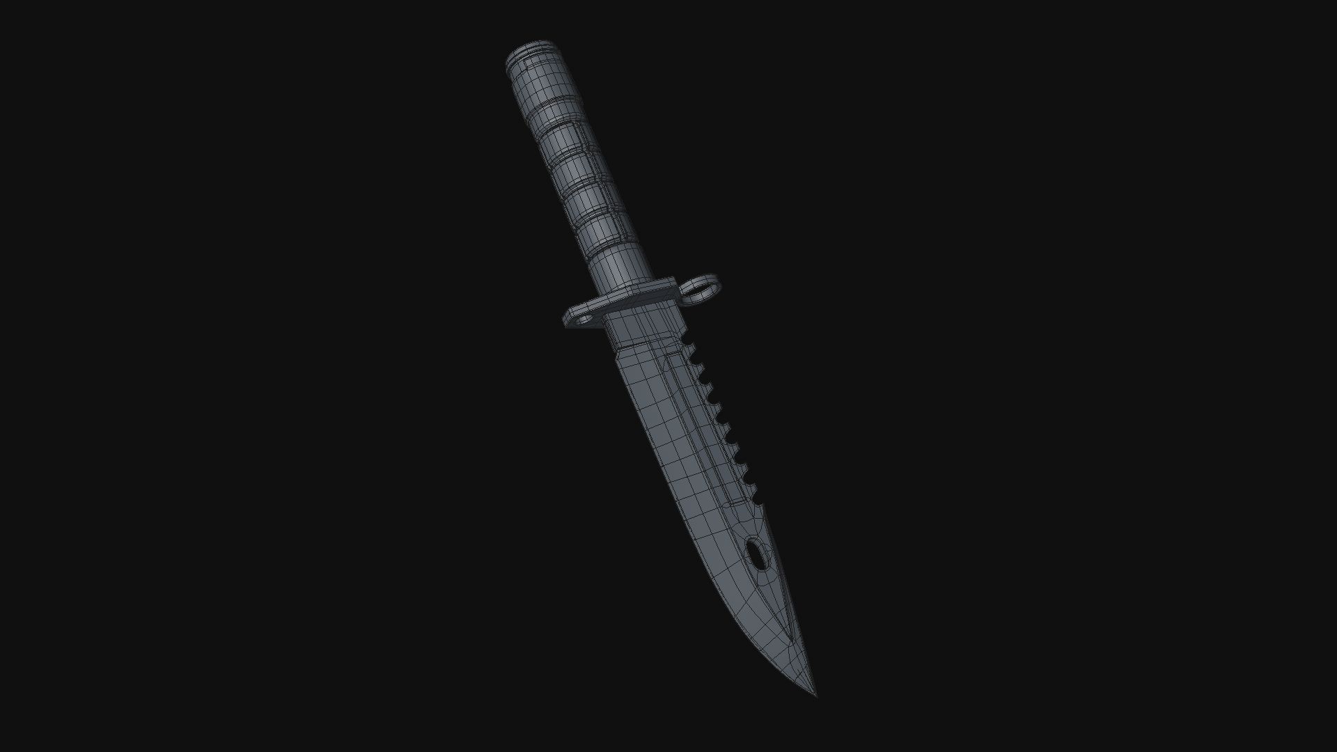 M9 Bayonet Knife royalty-free 3d model - Preview no. 3