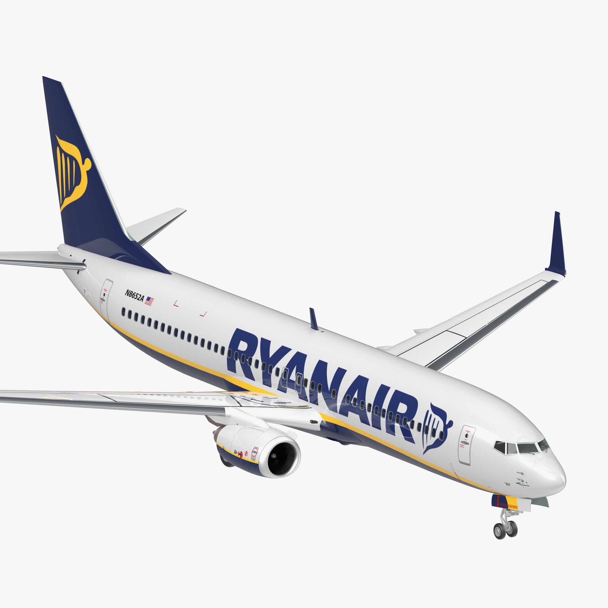 Boeing 737-800 Ryanair 3d model