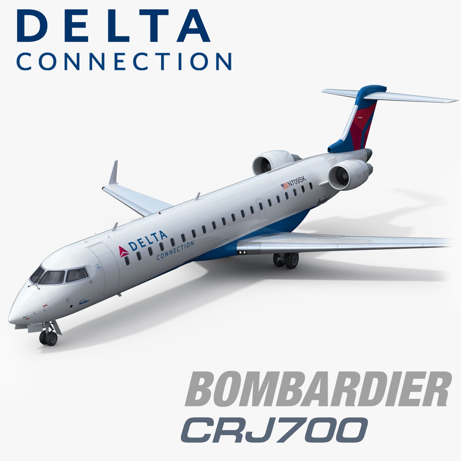 Bombardier CRJ700 Delta-verbinding 3d model