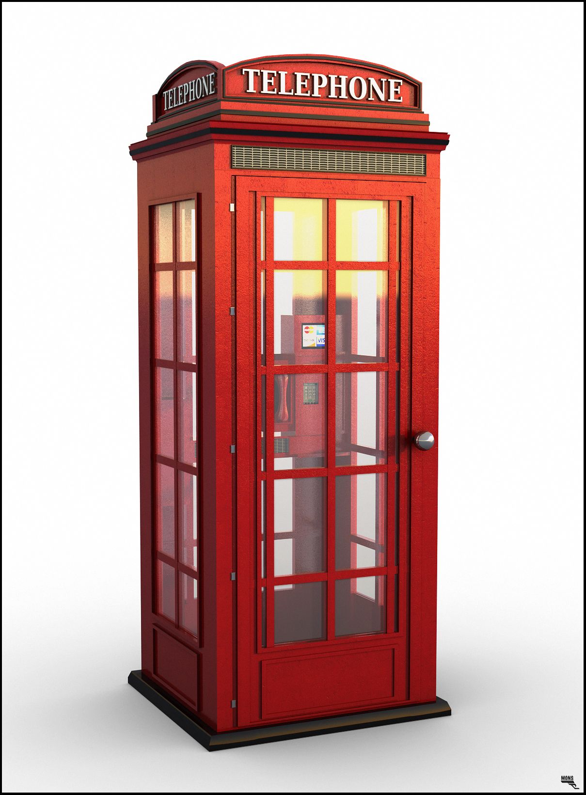 Cabine téléphonique 3d model