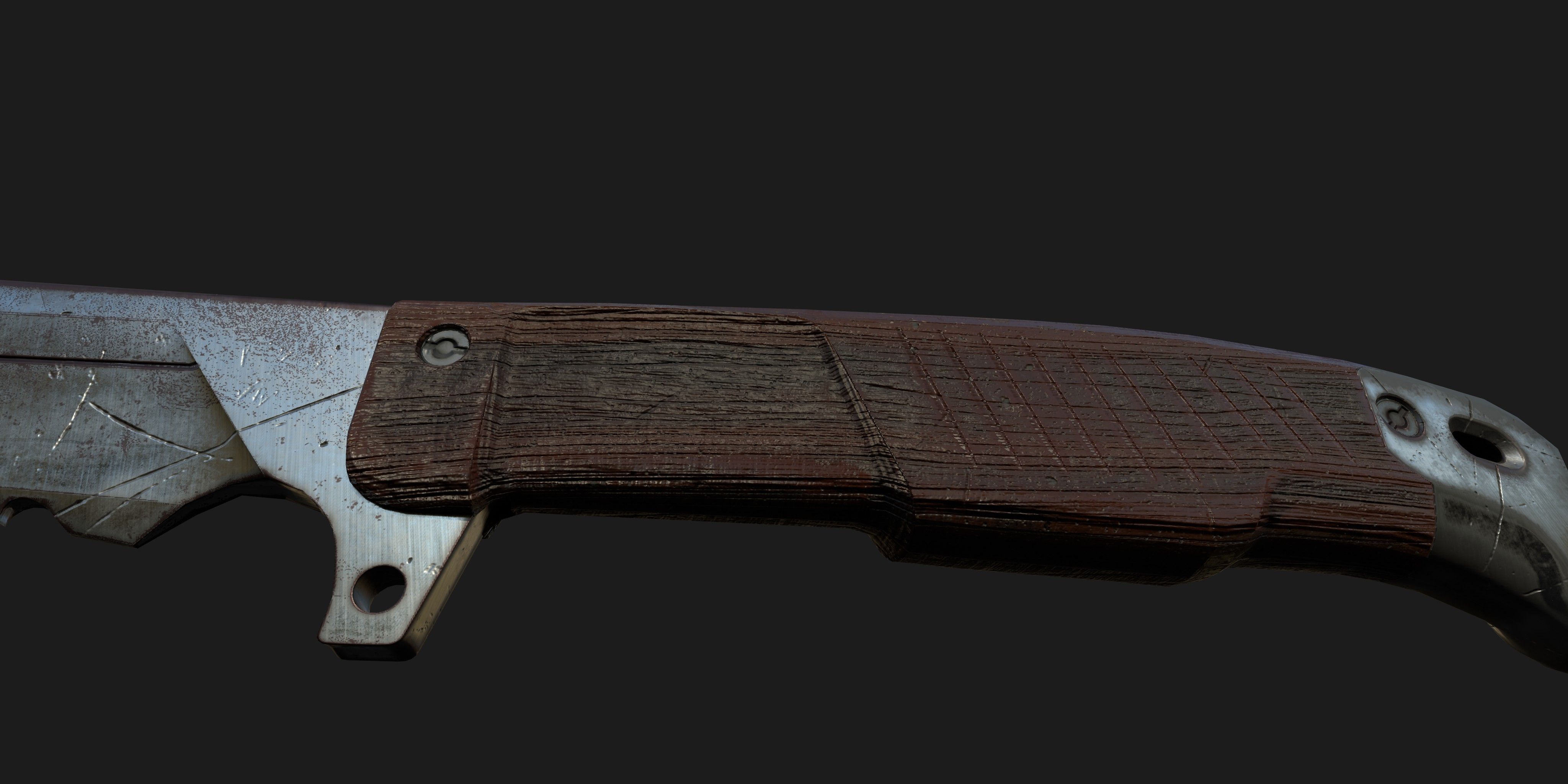 Altes Messer royalty-free 3d model - Preview no. 5