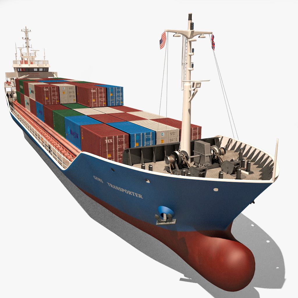 containerschip 3d model