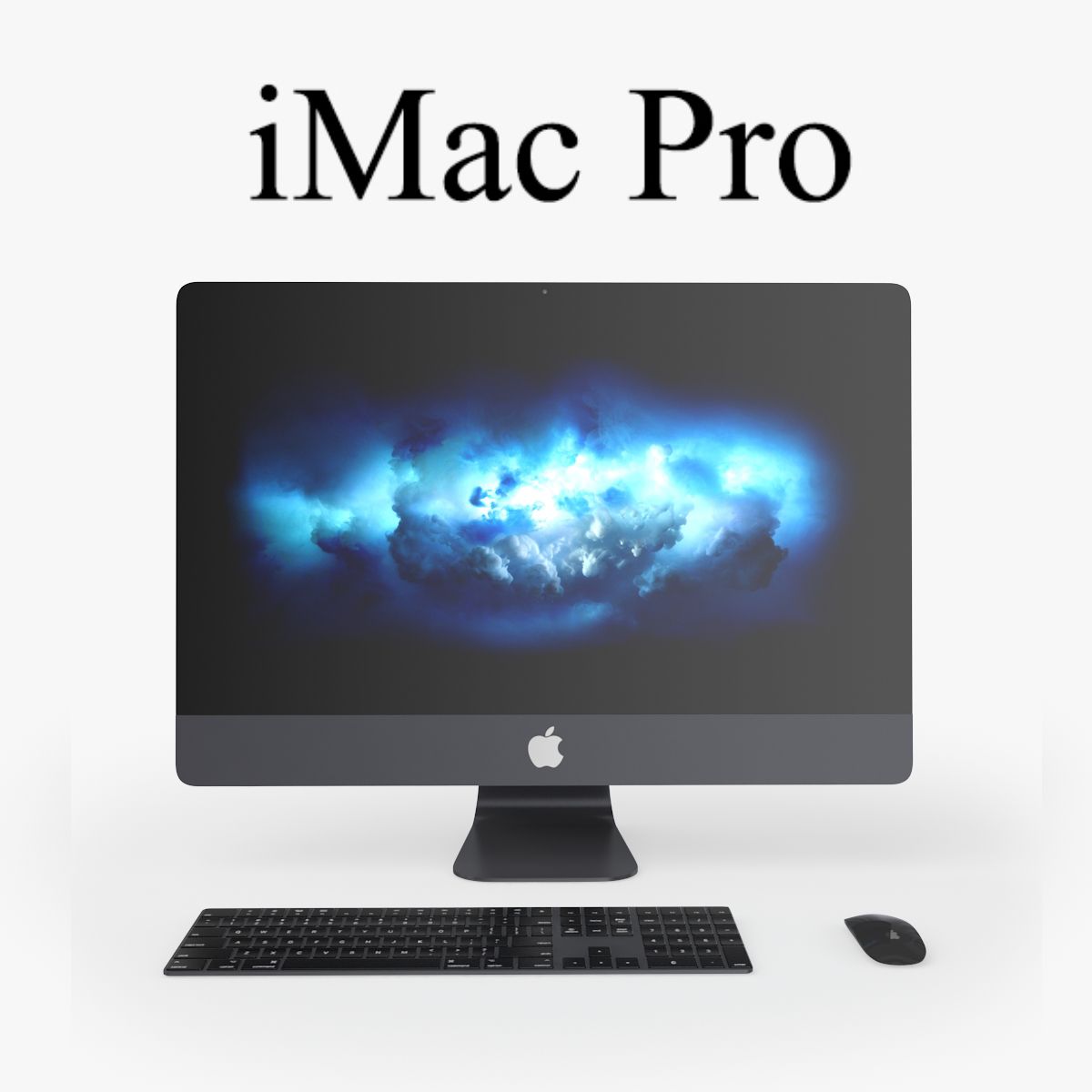 Set iMac Pro da 27 pollici 2017 3d model