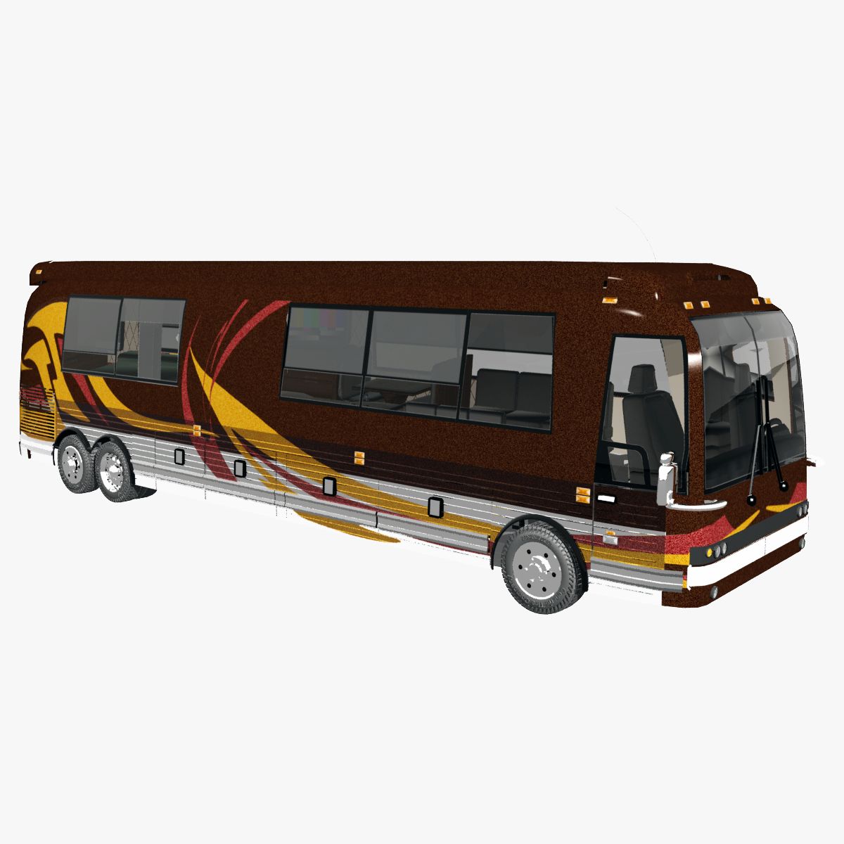 Luxury Motorhome Bus Coversion 3d model