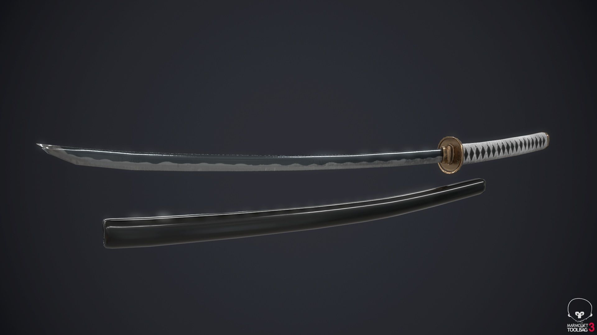 武士刀 3d model