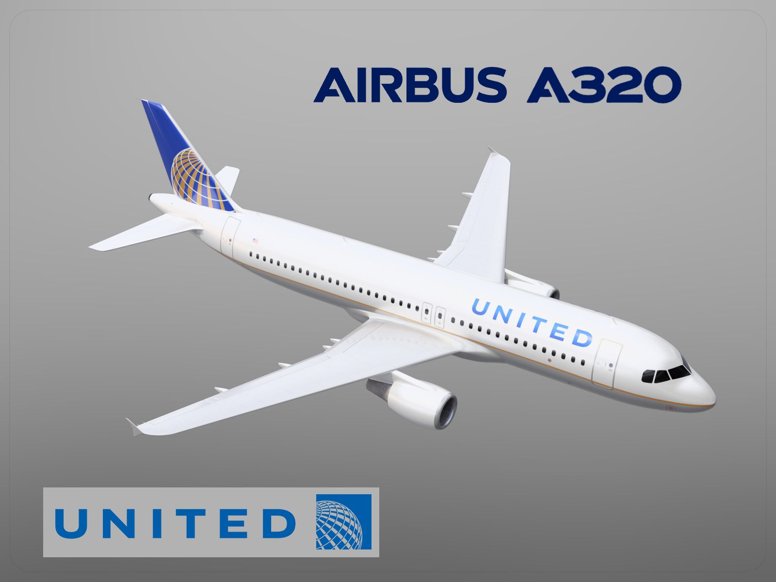 Compagnie aeree Airbus A320 United 3d model