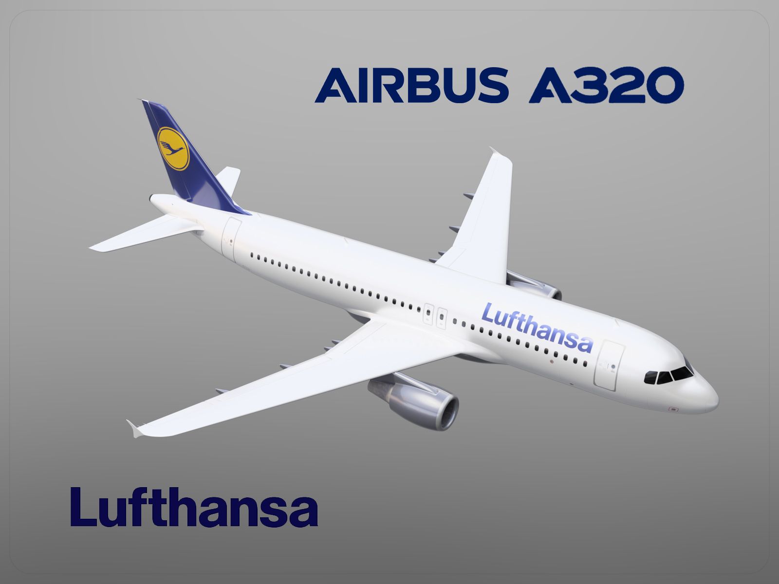 空中客车A320汉莎航空 3d model