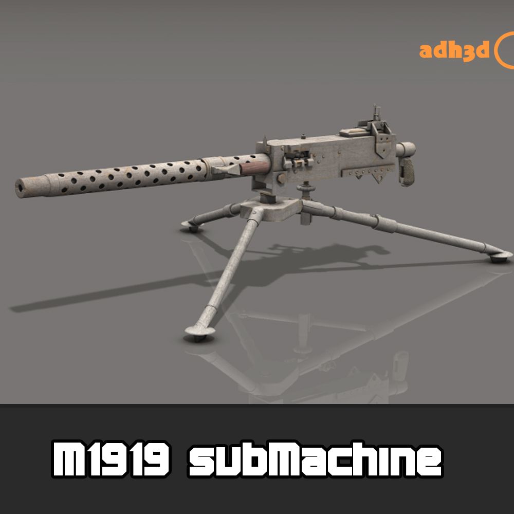 M1919 submachine 3d model