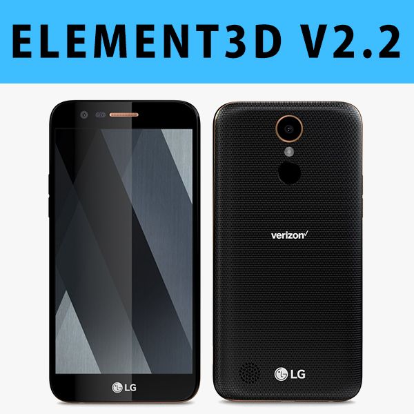 E3D - Modelo LG K20 V Black 3D modelo 3d