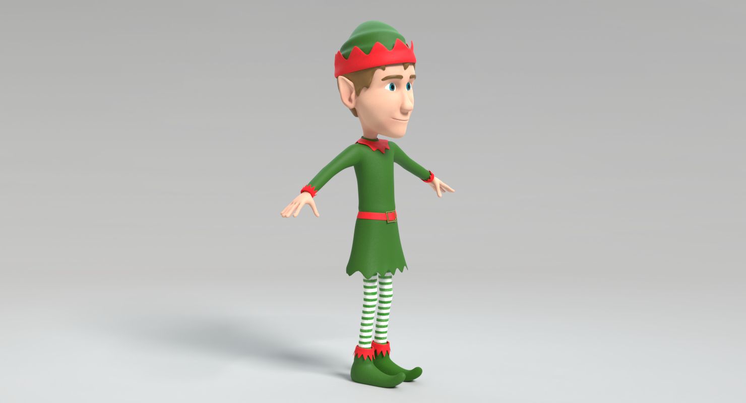 Duende de Natal 2 royalty-free 3d model - Preview no. 6