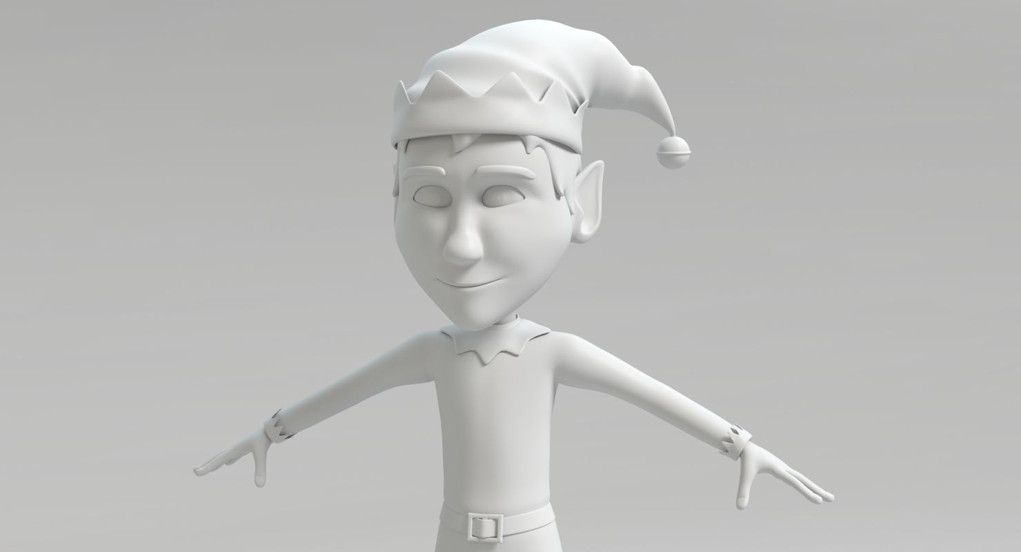 Duende de Natal 2 royalty-free 3d model - Preview no. 12