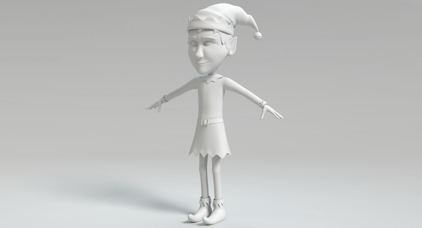 Duende de Natal 2 royalty-free 3d model - Preview no. 11