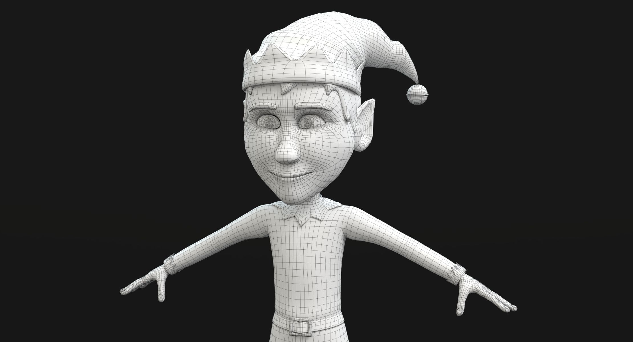 Duende de Natal 2 royalty-free 3d model - Preview no. 16