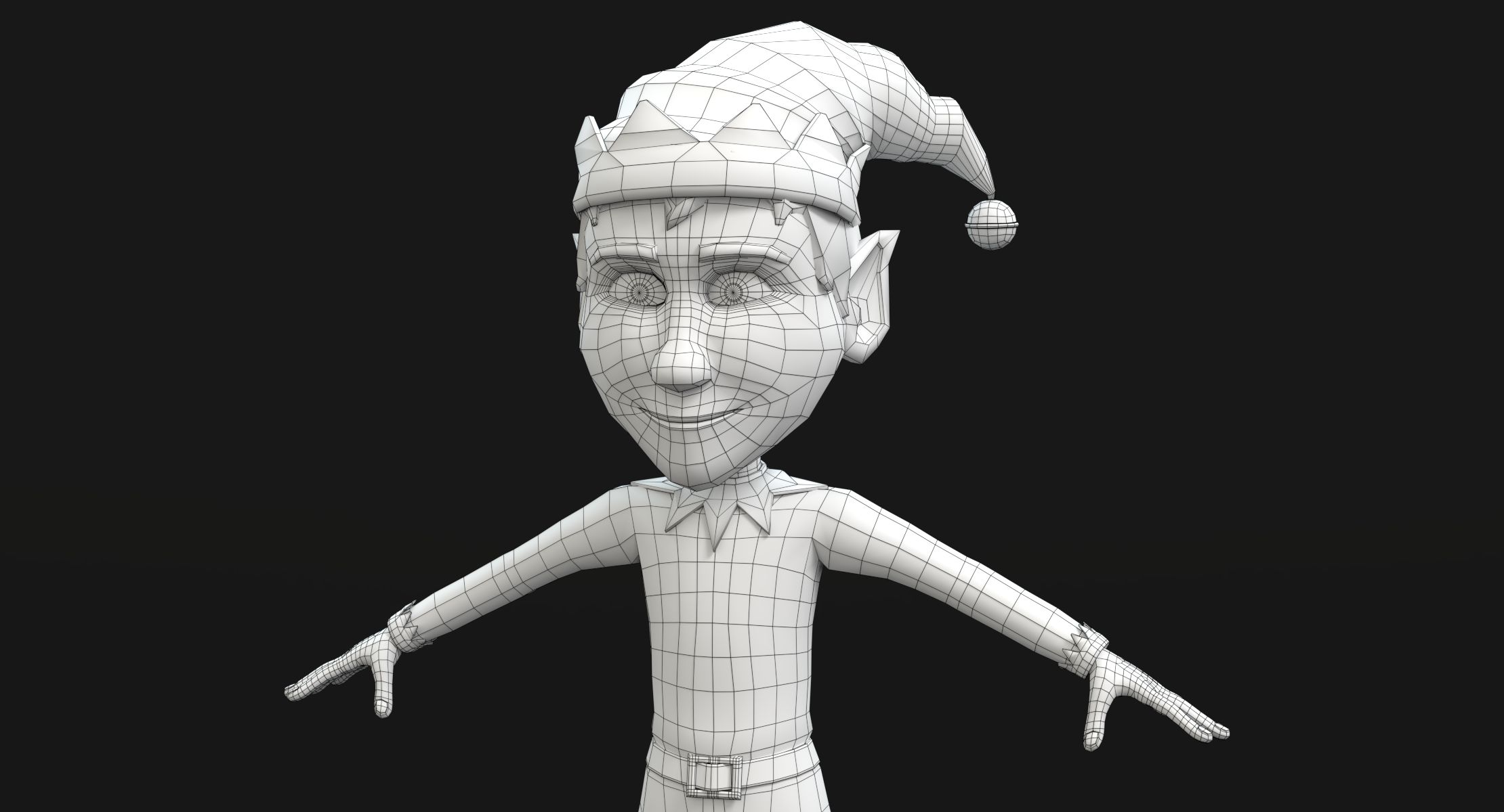 Duende de Natal 2 royalty-free 3d model - Preview no. 15