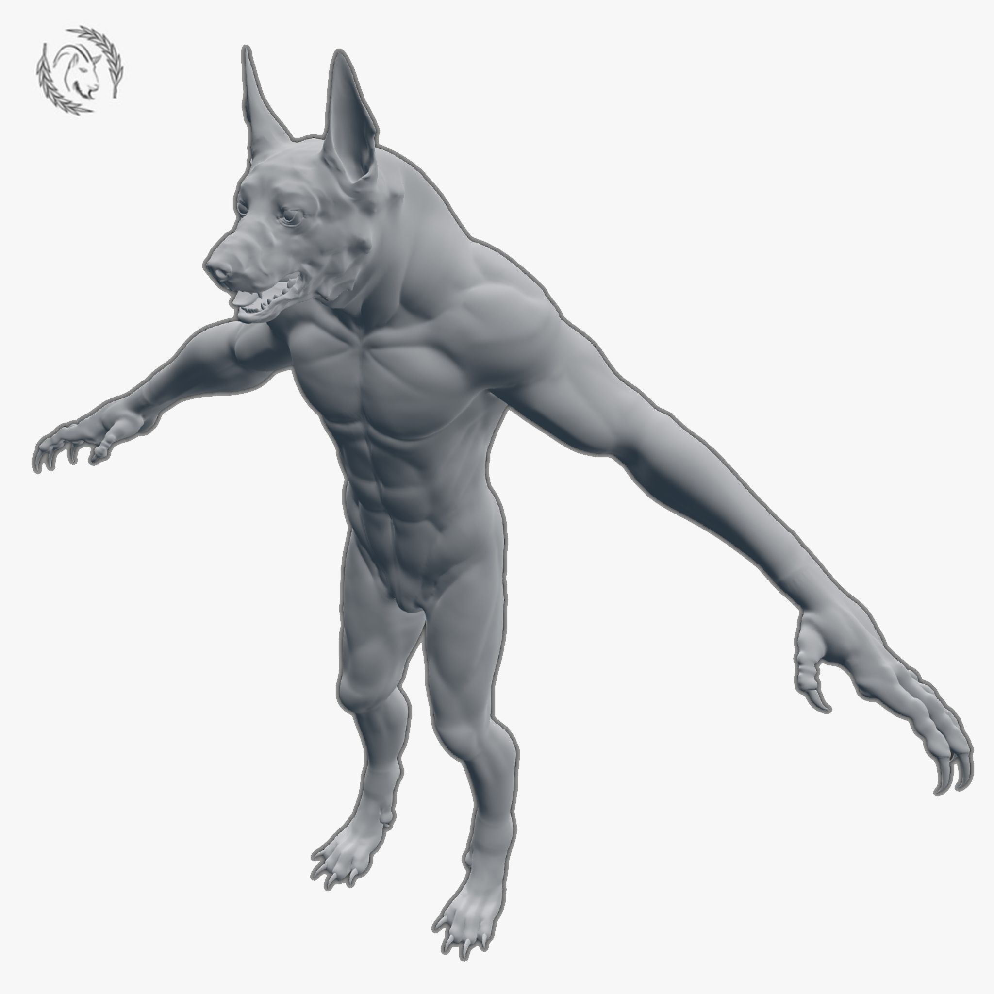 hombre-lobo modelo 3d