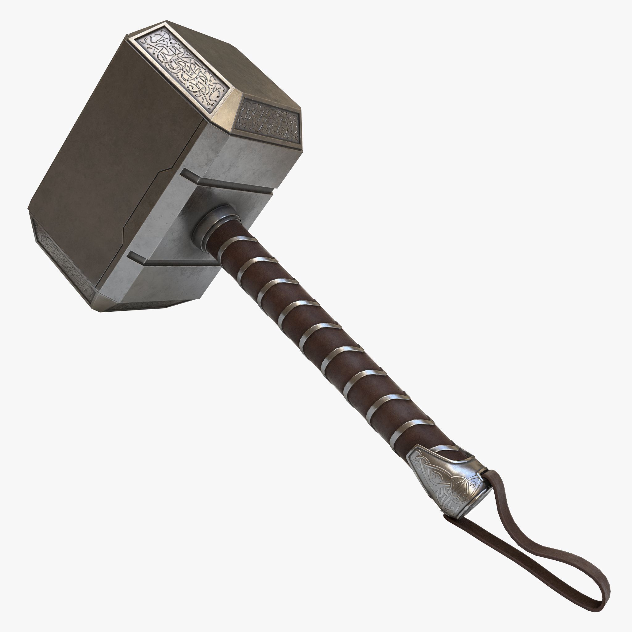 Thor's Hammer (Mjolnir) versione Low Poly 3d model