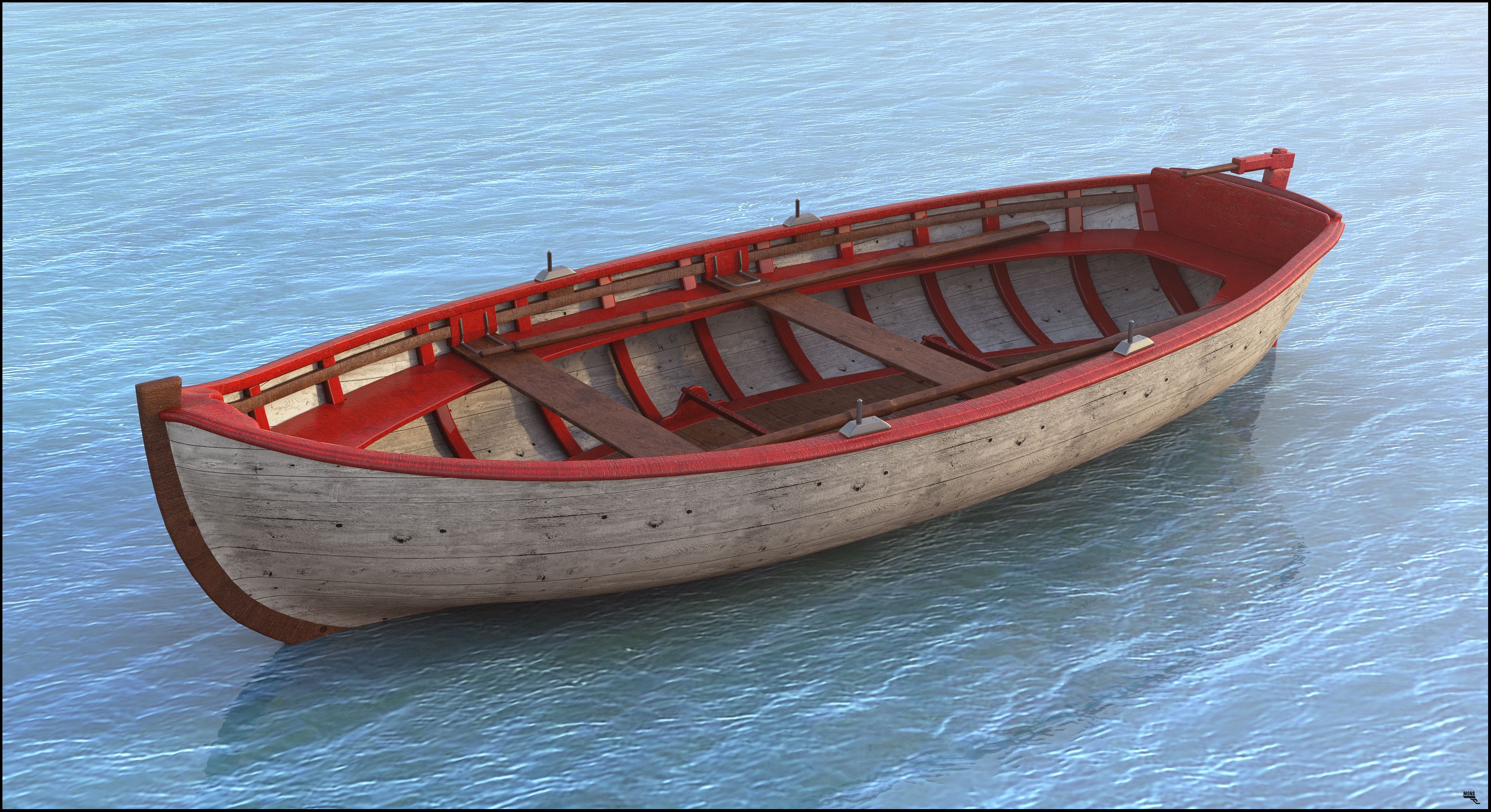 Fisherman Old Boat 3d model