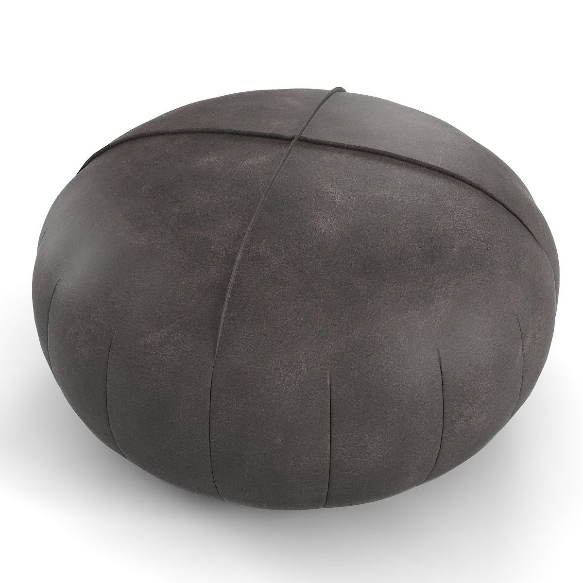 Dall Agnese POINT Round leather pouf 3d model