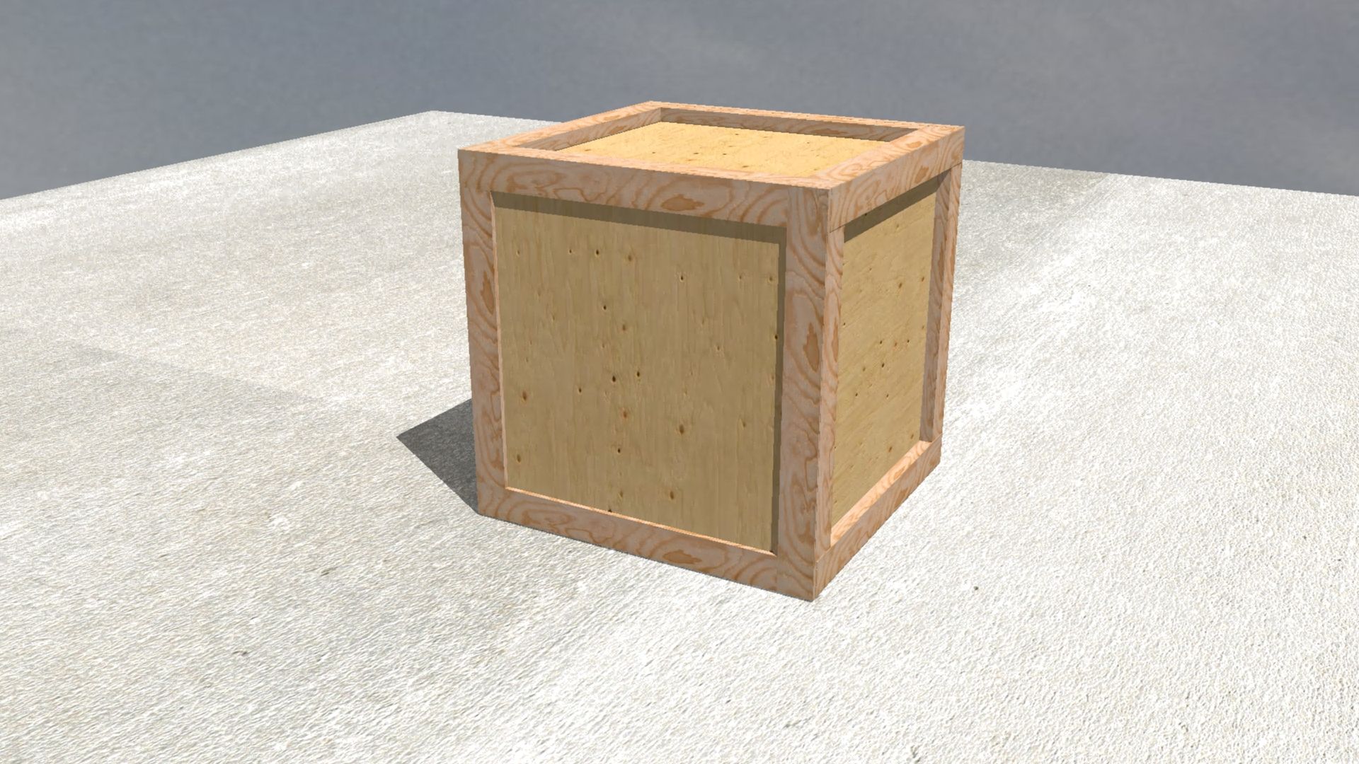 Caisse en bois 3d model