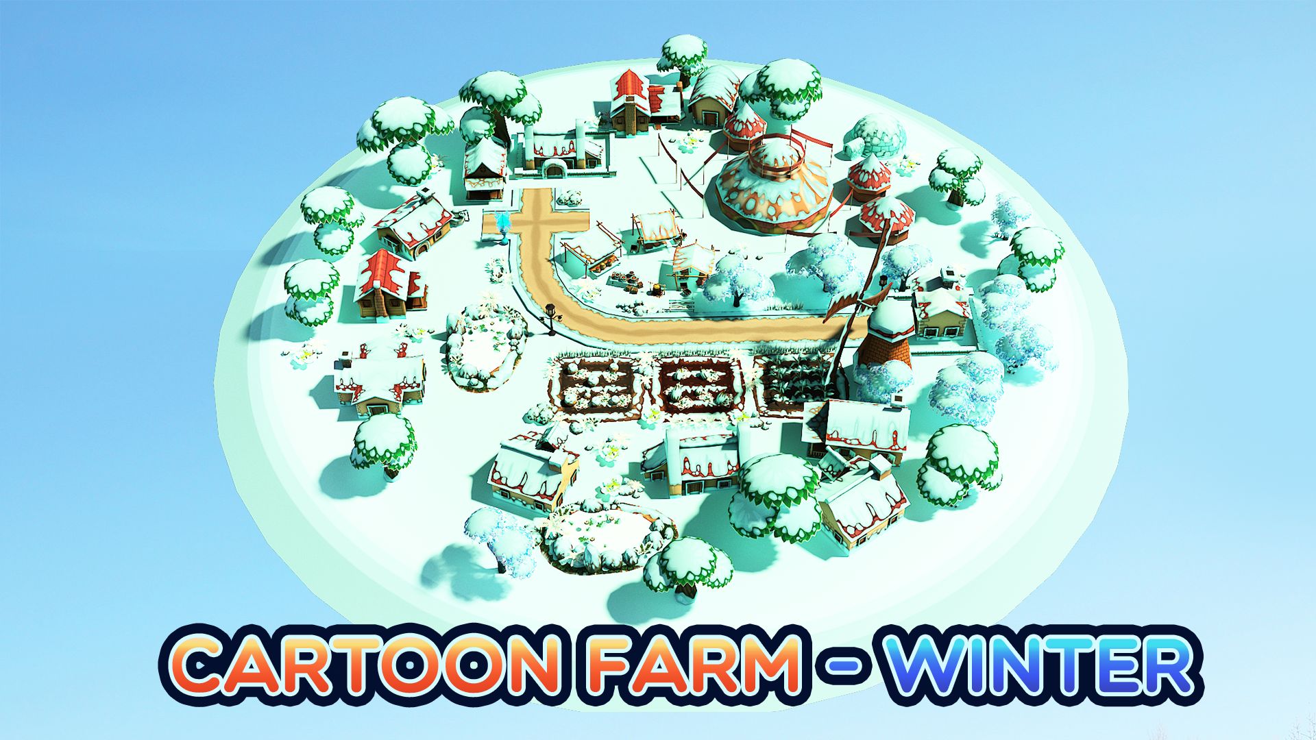 Cartoon Farm - Inverno 3d model