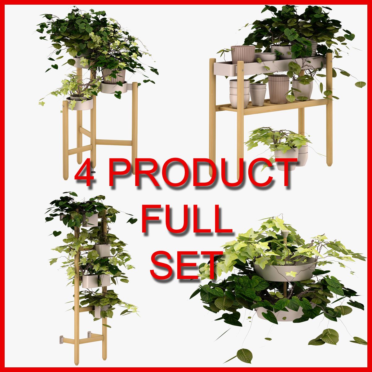 Flower Bed Set IKEA 3d model