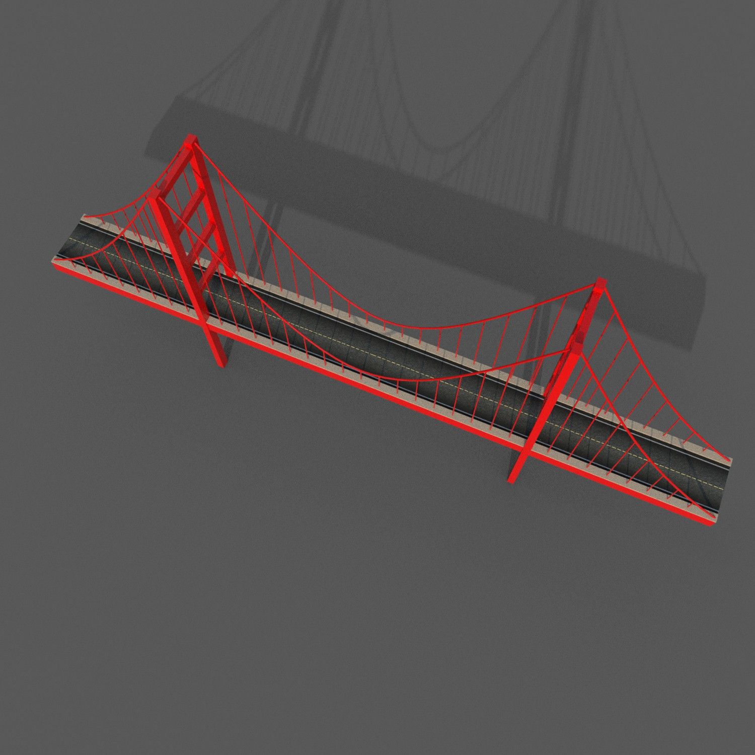 Puente de dibujos animados royalty-free modelo 3d - Preview no. 7