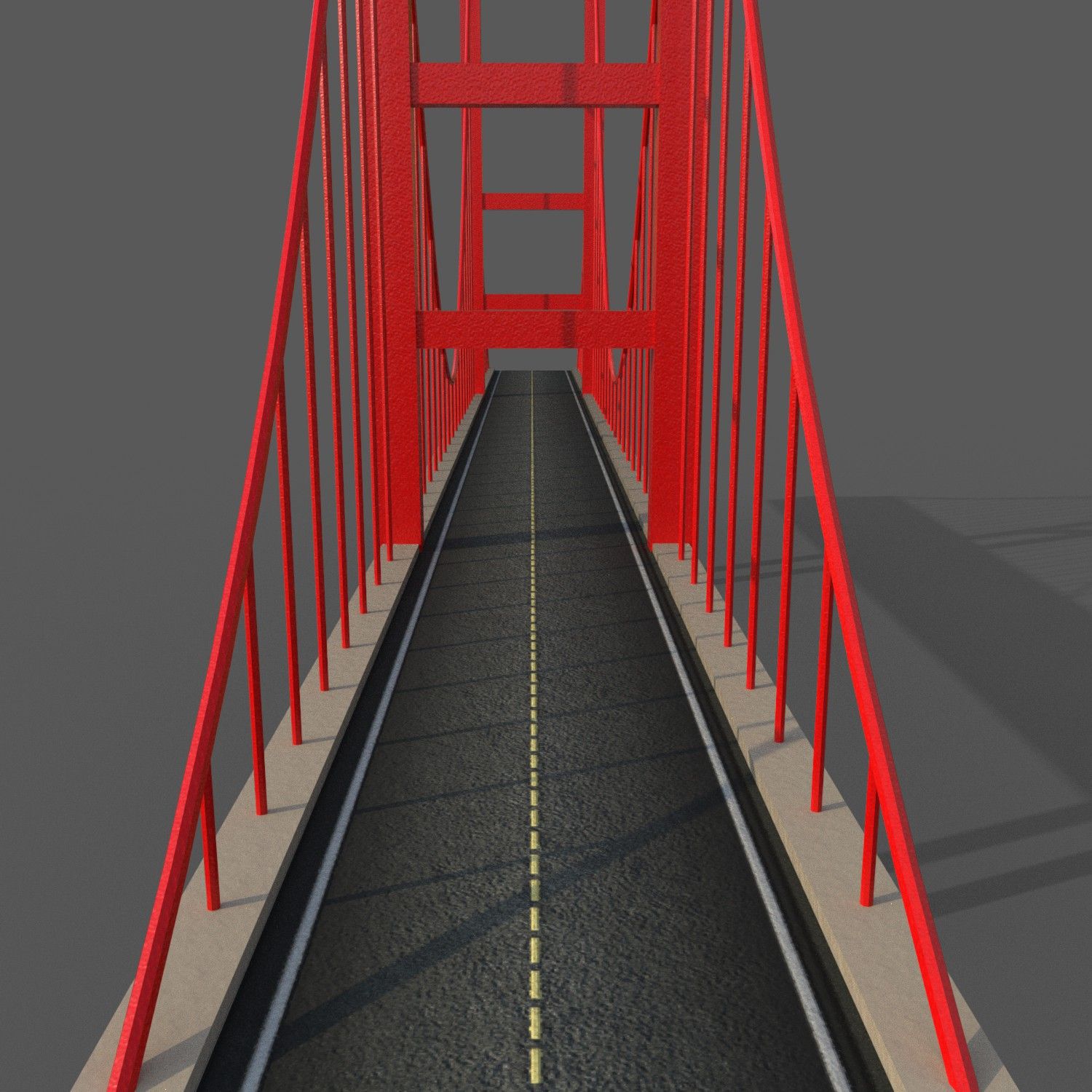 Puente de dibujos animados royalty-free modelo 3d - Preview no. 5