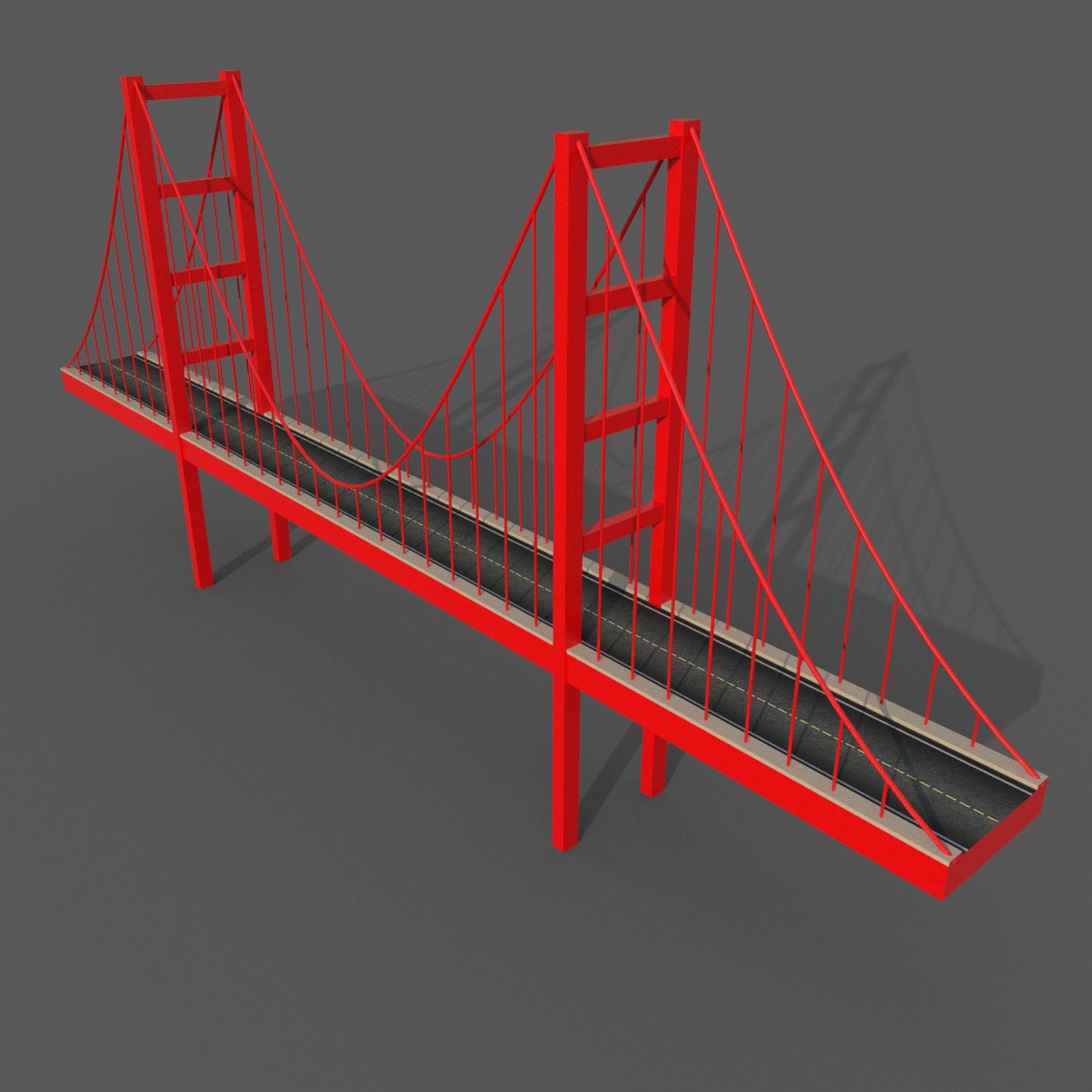 Puente de dibujos animados royalty-free modelo 3d - Preview no. 2