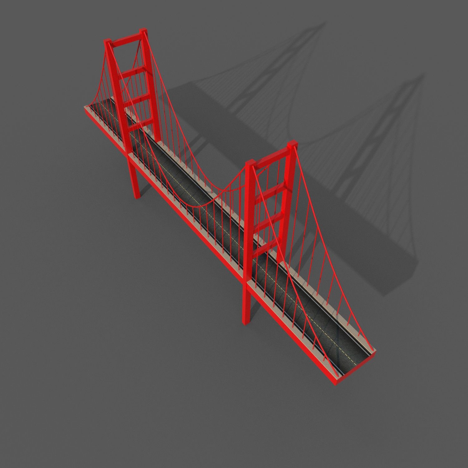 Puente de dibujos animados royalty-free modelo 3d - Preview no. 3