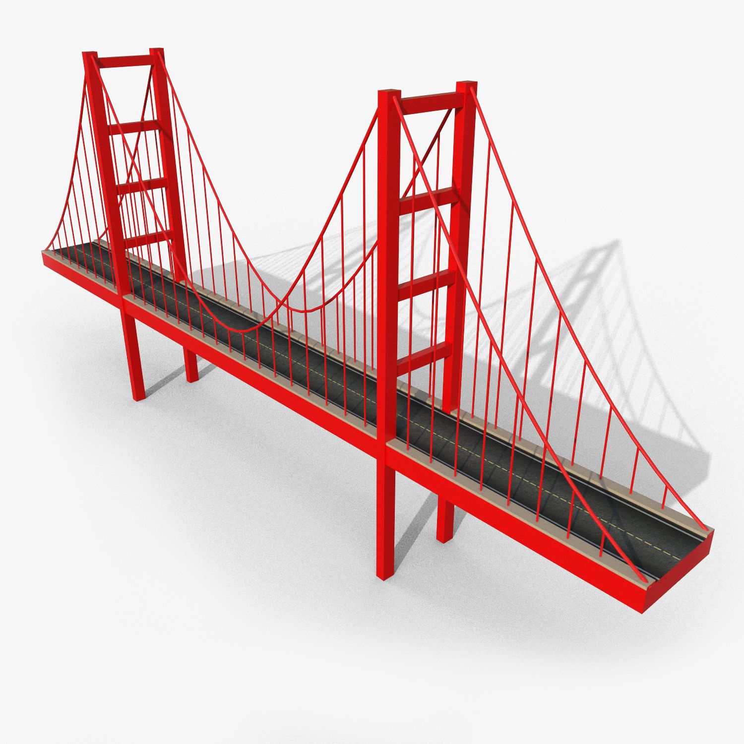 Puente de dibujos animados modelo 3d