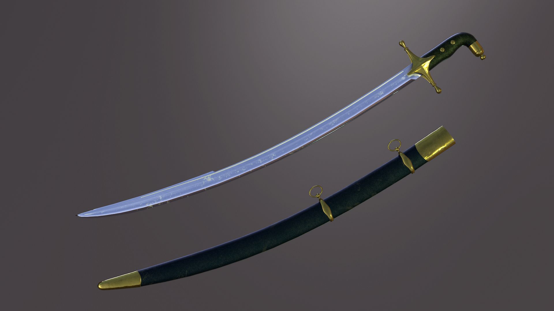 Sciabola royalty-free 3d model - Preview no. 3