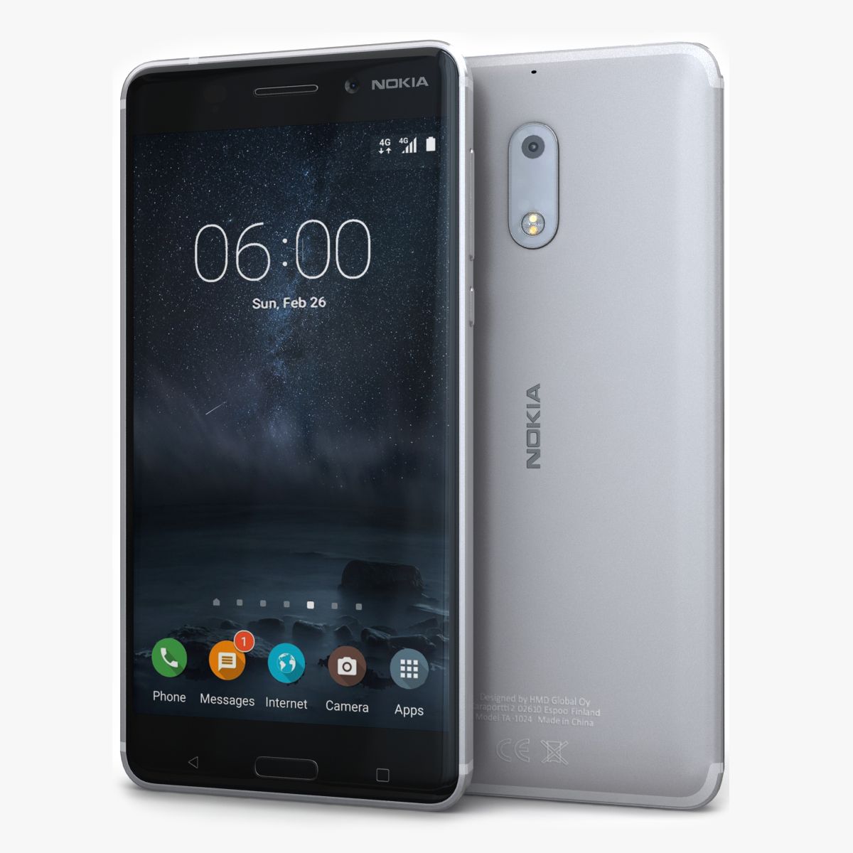 Nokia 6 Silver 3d model