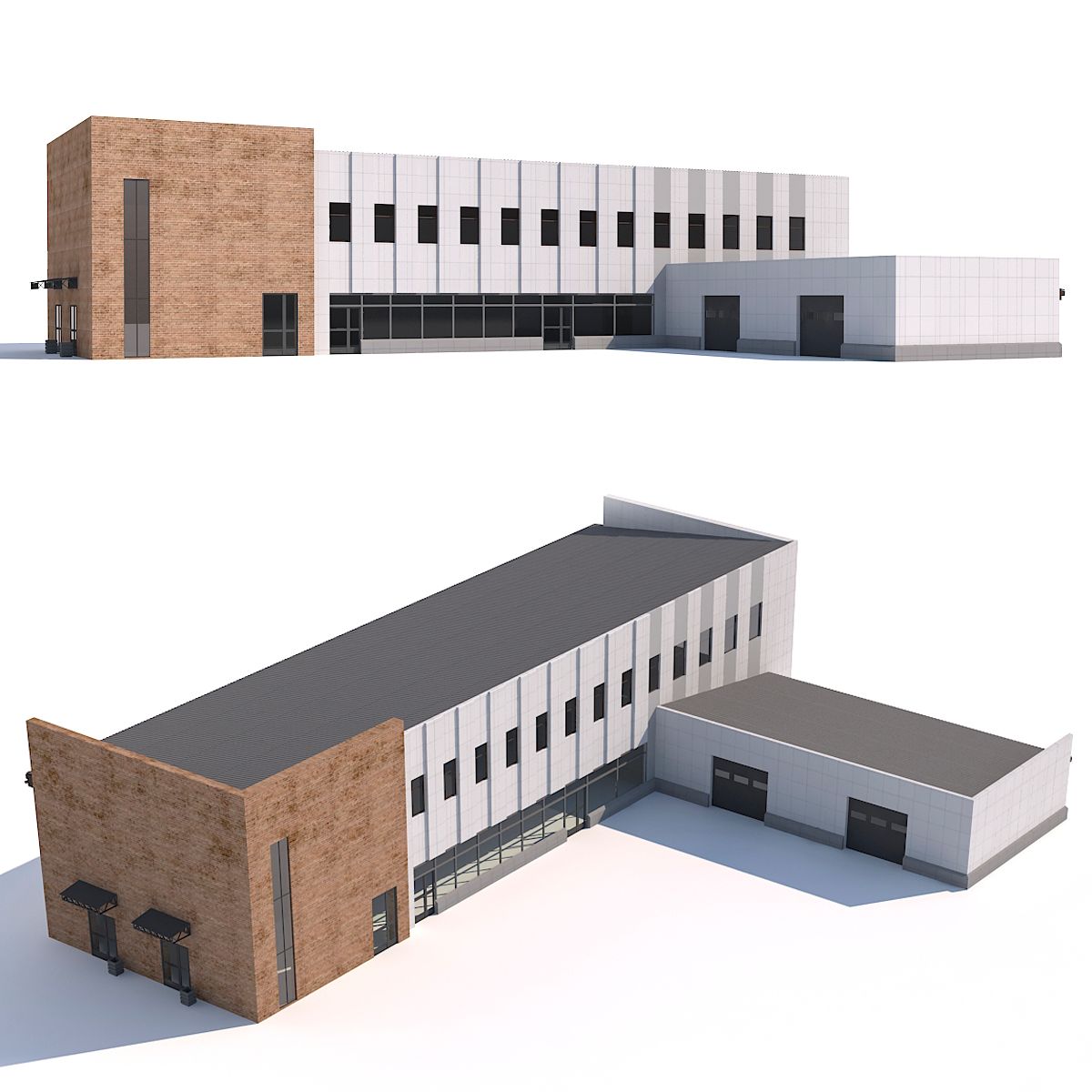 Garage with shop 3d model