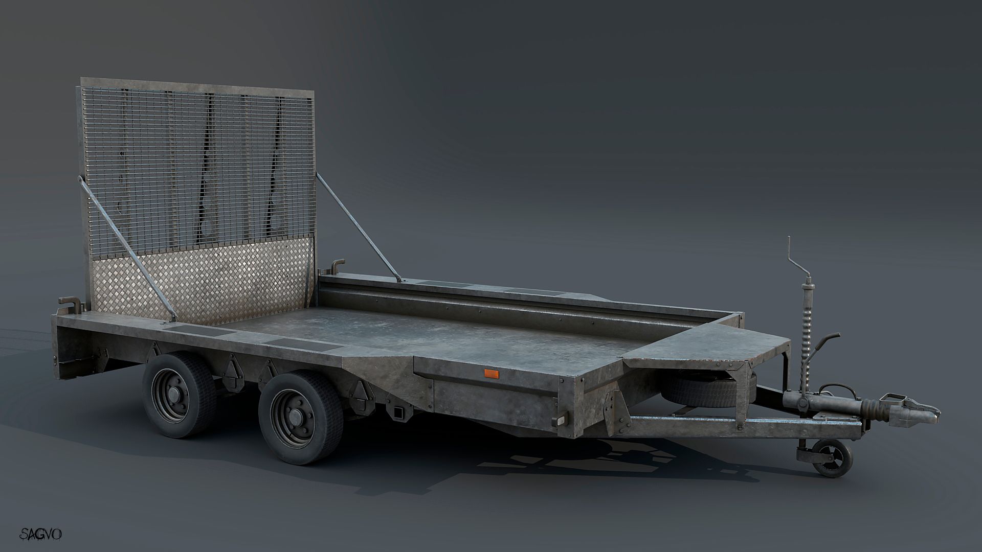 Trailer royalty-free 3d model - Preview no. 4