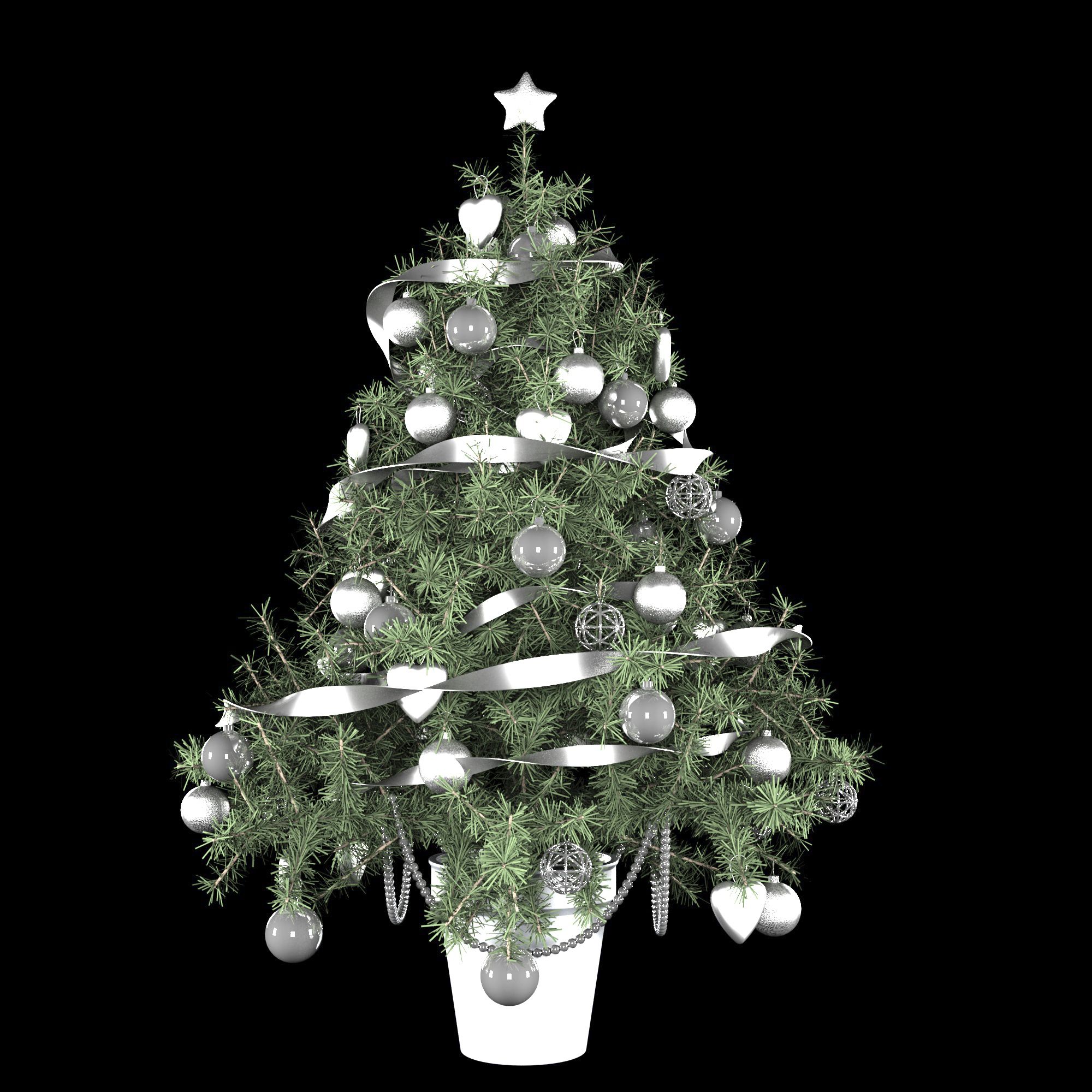 Árvore de Natal royalty-free 3d model - Preview no. 2